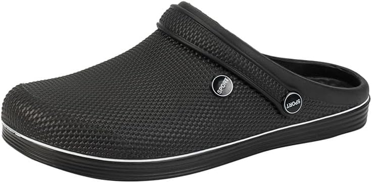 

Мужские сабо и мюли BMINFEE, противоскользящие, для медсестер, для работы с едой, водонепроницаемые, устойчивые к маслу, обувь для здравоохранения, профессиональные, для офиса, пляжа, рыбалки, черный