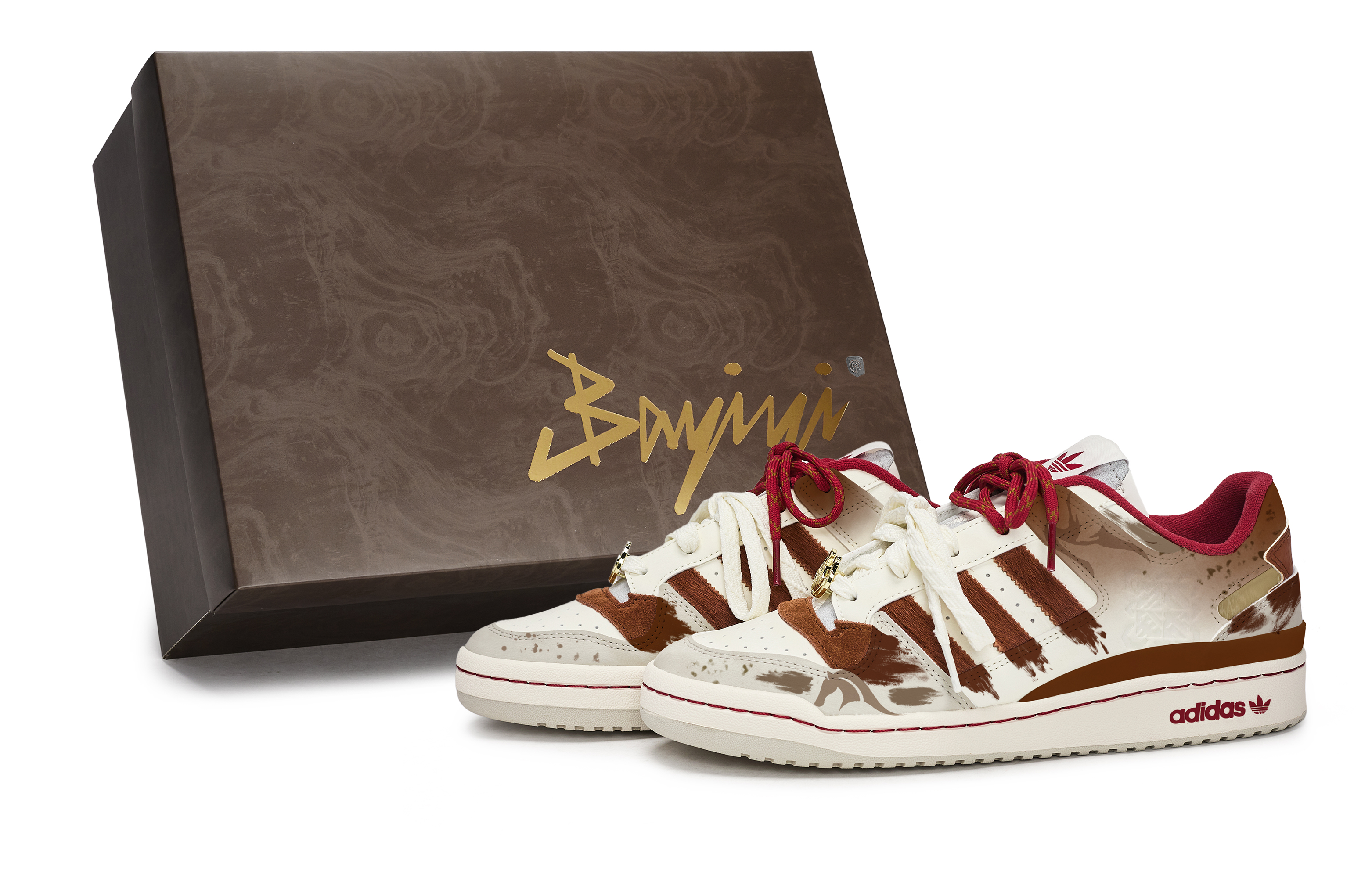 

Кроссовки для скейтбординга FORUM CL 811 Manufacturing, Spine Sprint, Special Shoe Box Low top, Unisex Adidas Originals, белый красный коричневый