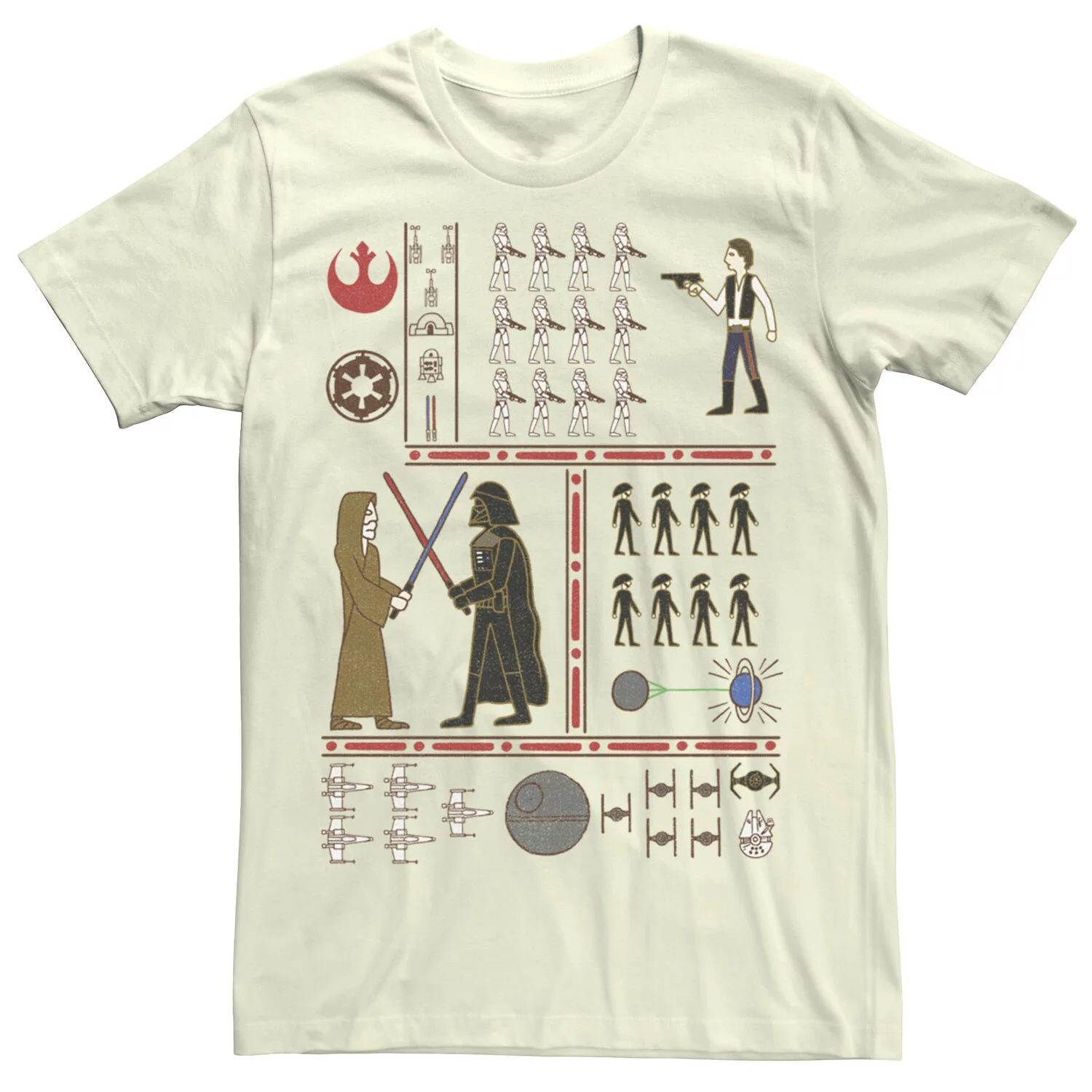 

Мужская футболка в стиле иероглифов Star Wars