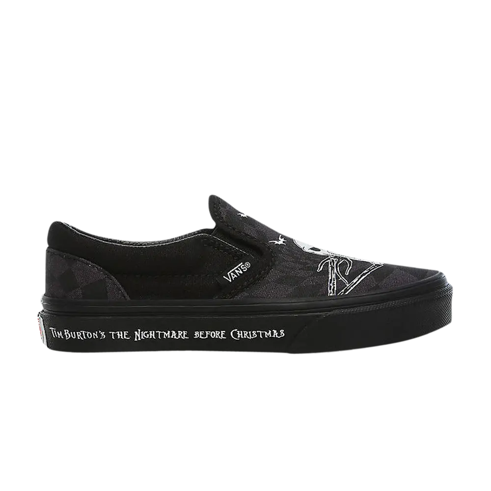Кроссовки The Nightmare Before Christmas x Classic Slip-On Kids Vans, черный