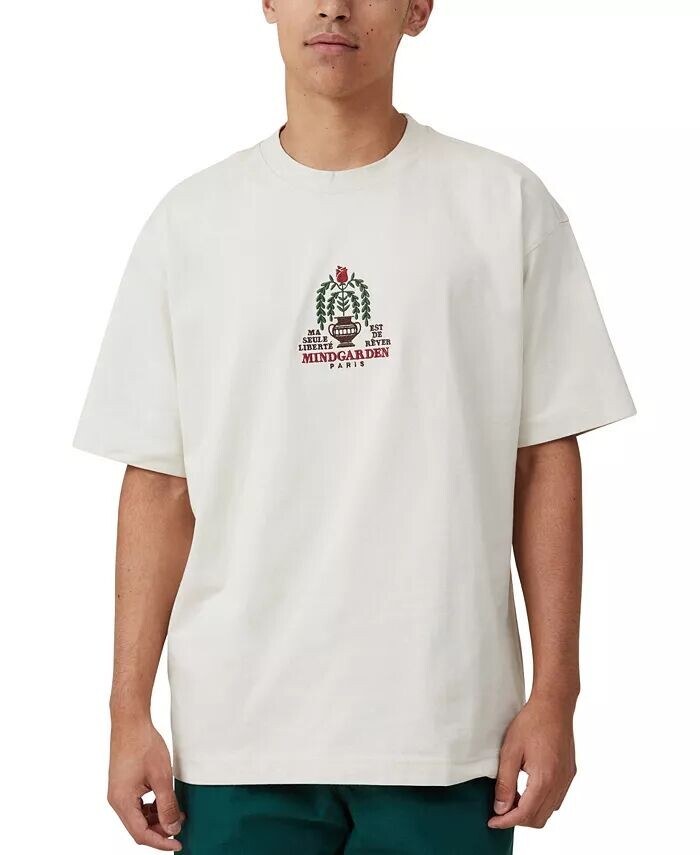 

Мужская футболка с графическим рисунком Box Fit COTTON ON, бежевый