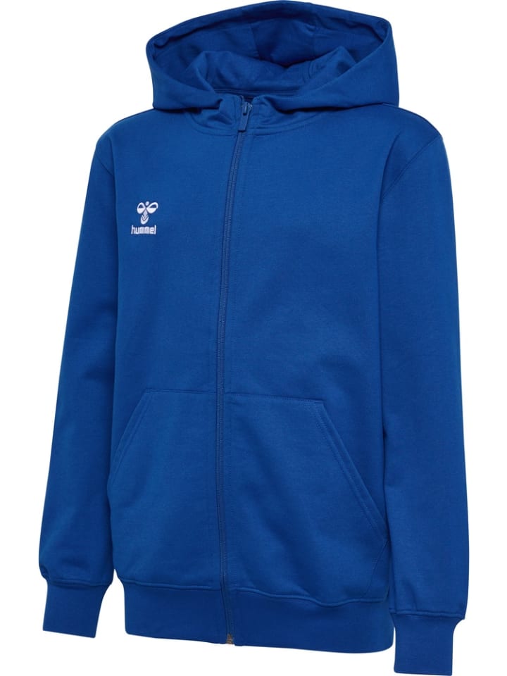 

Детская тренировочная куртка "Hmlgo 2.0 Zip Hoodie Kids" синего цвета Hummel
