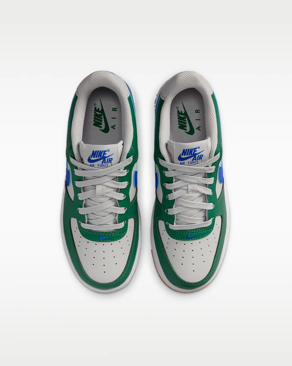 Детские кроссовки Nike Air Force 1, Grey Fog/Evergreen Aura/White/Racer Blue — фото 4