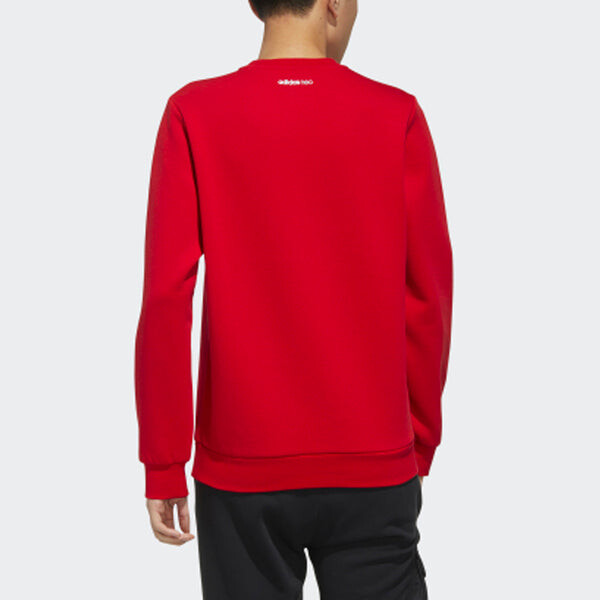 Толстовка neo m art sweat sports round neck pullover red Adidas, красный — фото 4