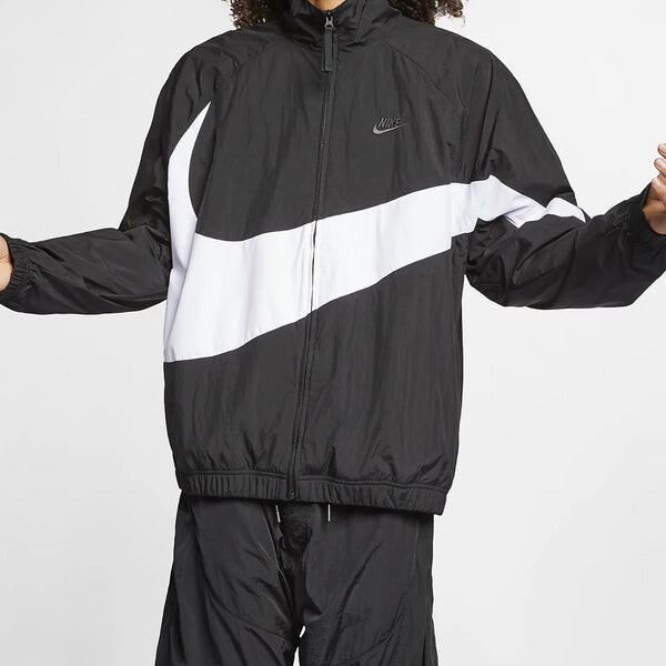 Куртка Nike Big Swoosh Sportswear Cardigan Woven Jacket Black, черный — фото 3