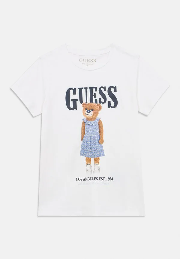 Детская футболка с принтом Guess, Pure White