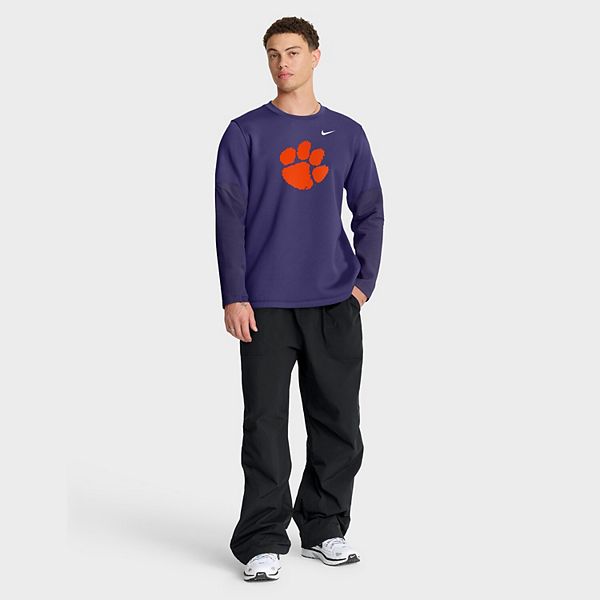 Мужская фиолетовая футболка с длинным рукавом Clemson Tigers 2025 sideline coach performance Nike — фото 4