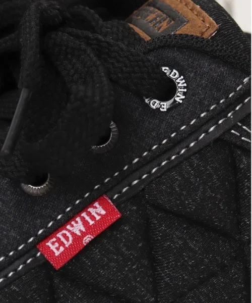 Мужские лёгкие и нескользящие кроссовки EDWIN 7763 чёрные — фото 4