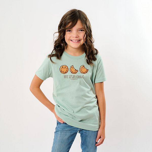 Smileyworld one smart cookie - молодежная футболка с принтом The Juniper Shop, Cream — фото 3