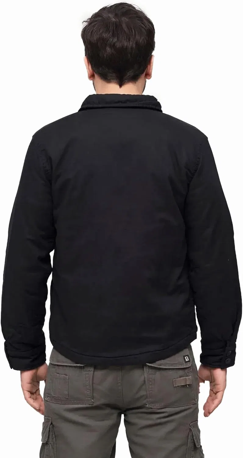 Мужская стеганая фланелевая куртка Brandit Individual Wear в стиле "лесоруб" - теплая повседневная куртка прямого кроя для активного отдыха на природе с двумя нагрудными карманами — фото 3