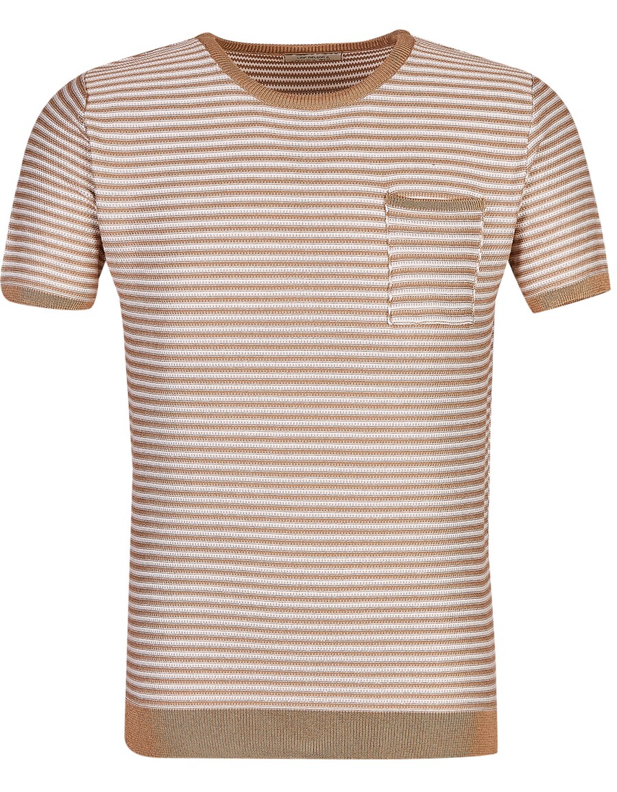 

Классическая футболка Leif Nelson Shirt, цвет brown/white