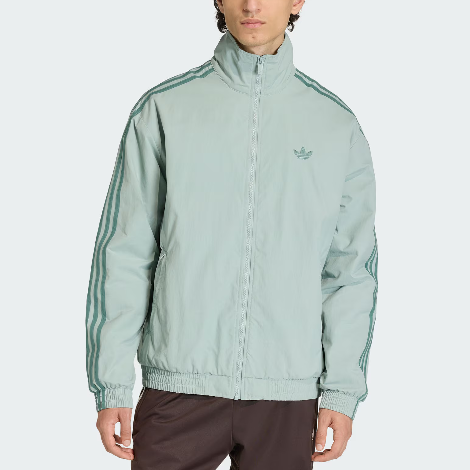 Куртка Firebird WOVEN TRACK TOP мужская Adidas Originals, wonder светло-серый зеленый/detective emeralds — фото 3