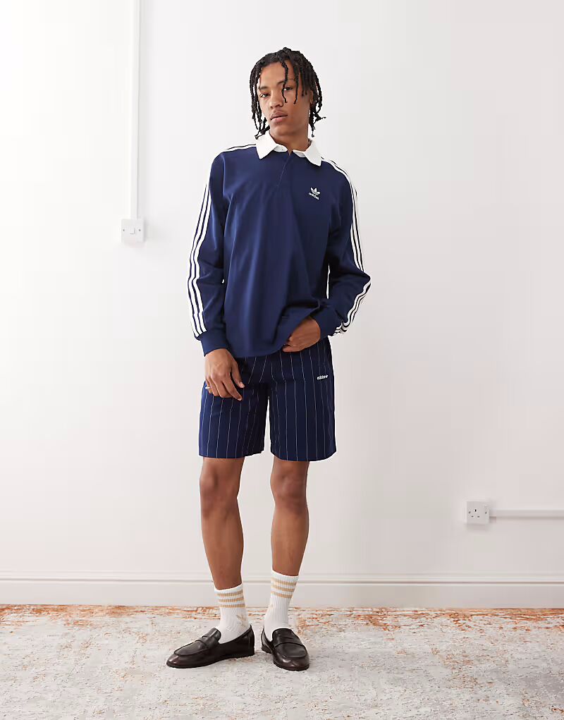 

Шорты Adidas Originals в полоску синего цвета