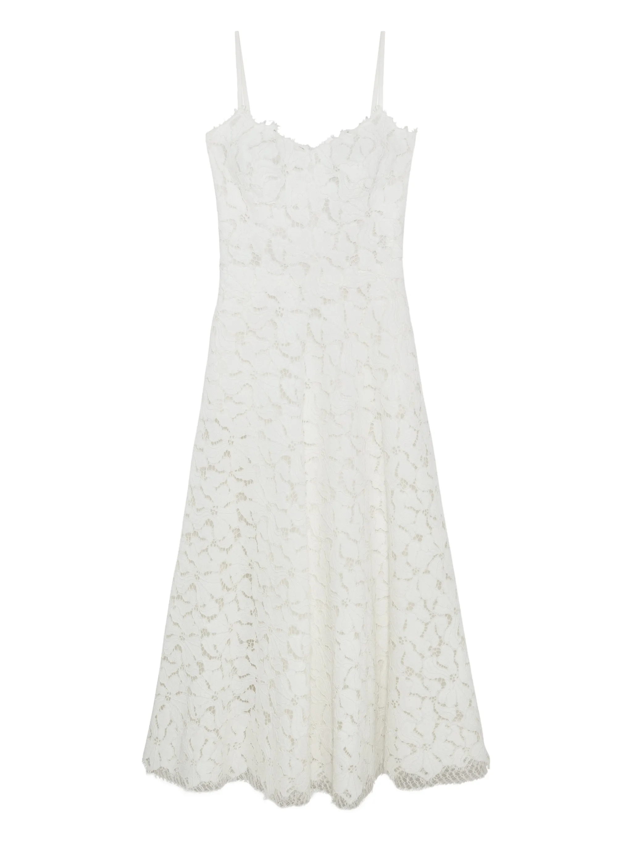 

Кружевное платье миди Julia Simkhai, белый