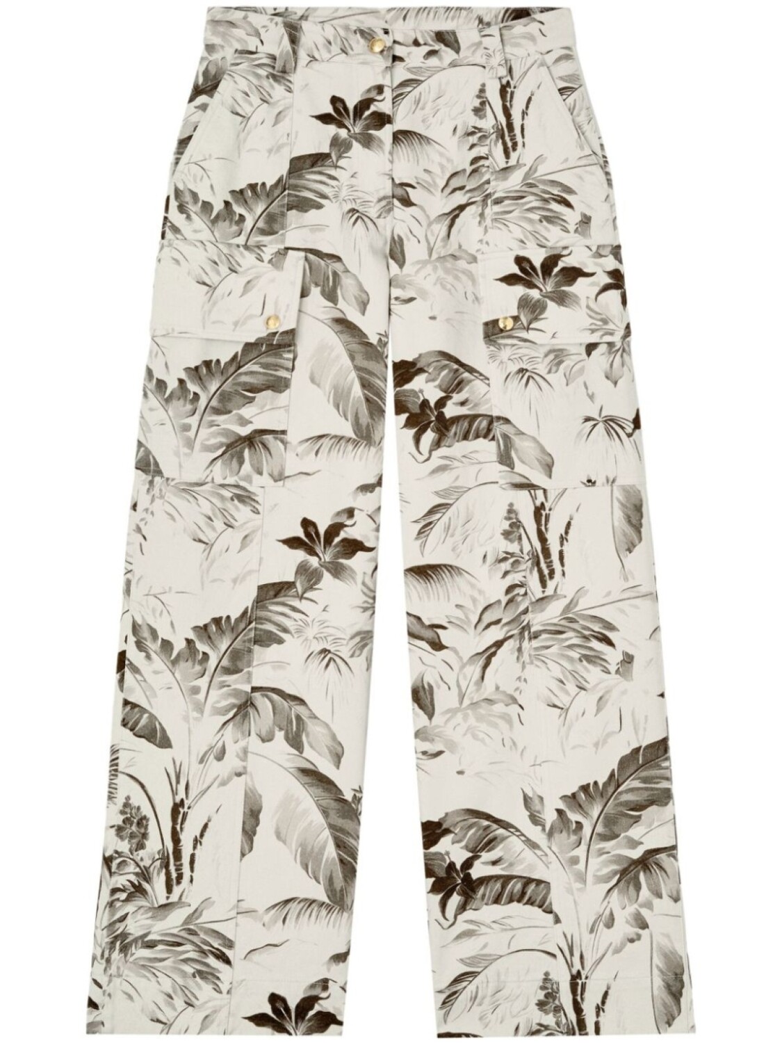 

Palm Angels широкие брюки карго Jungle, нейтральный цвет
