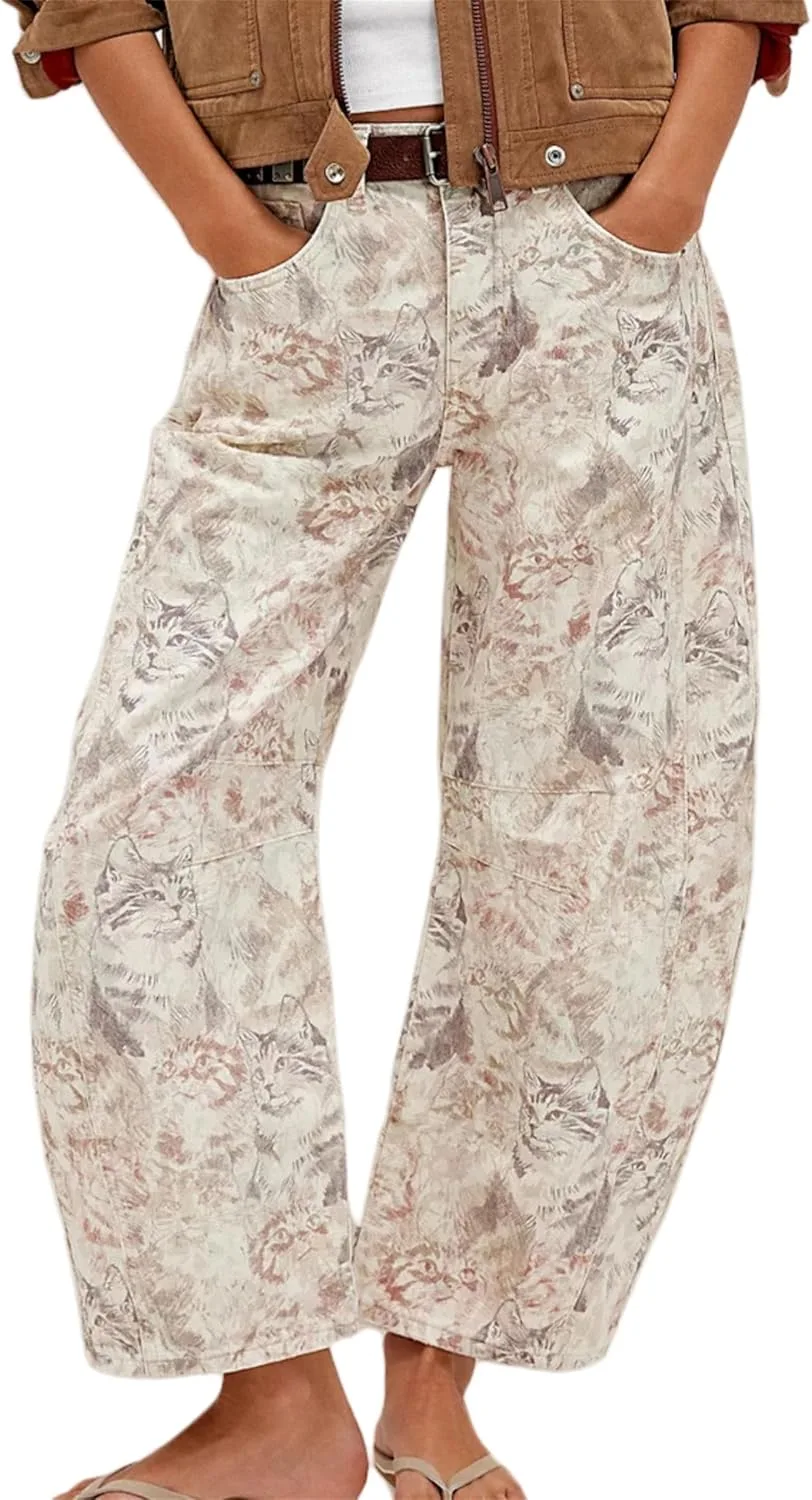 

Женские джинсы Y2k в стиле distressed, широкие