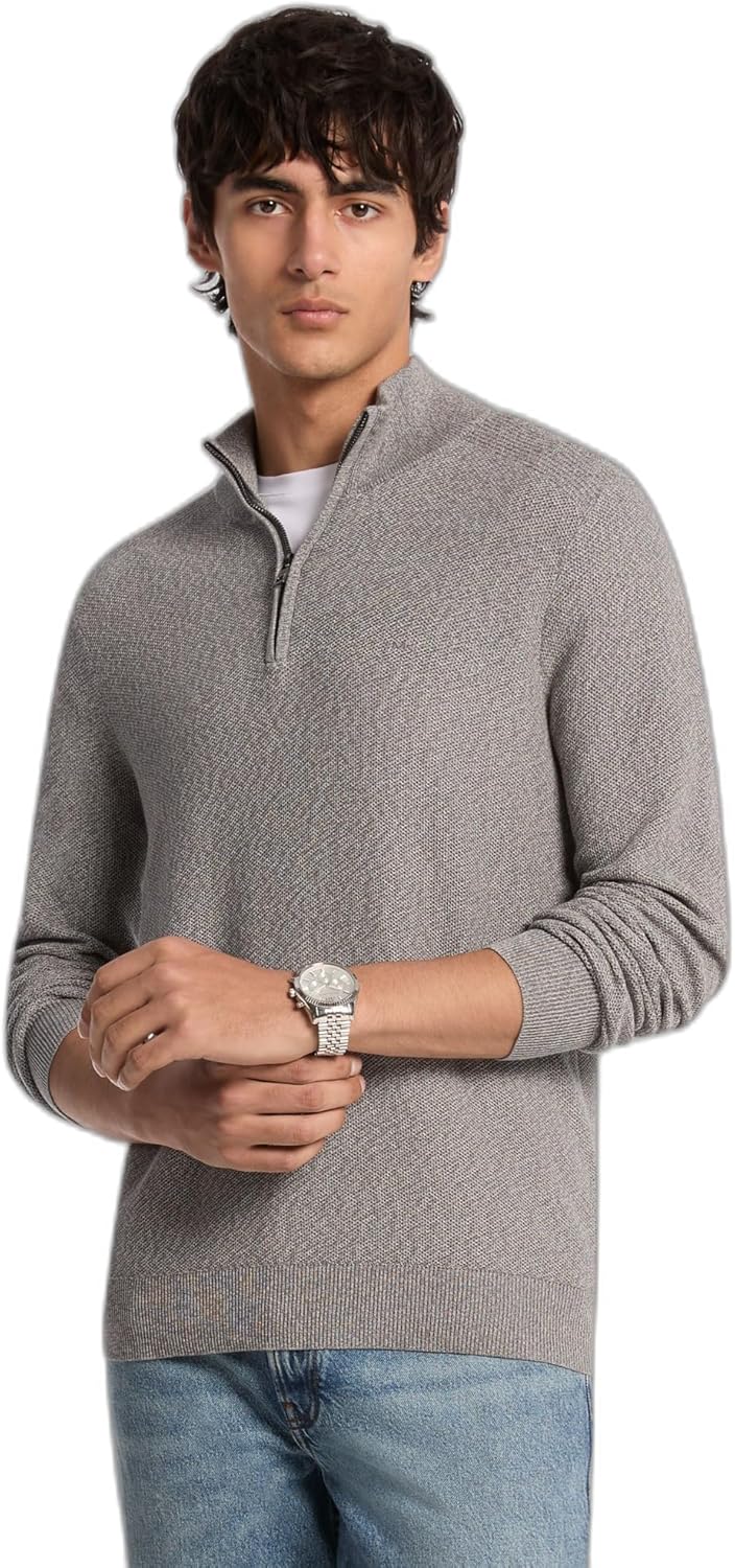 

Michael Kors мужской свитер Mouline с застежкой на четверть, Gunmetal