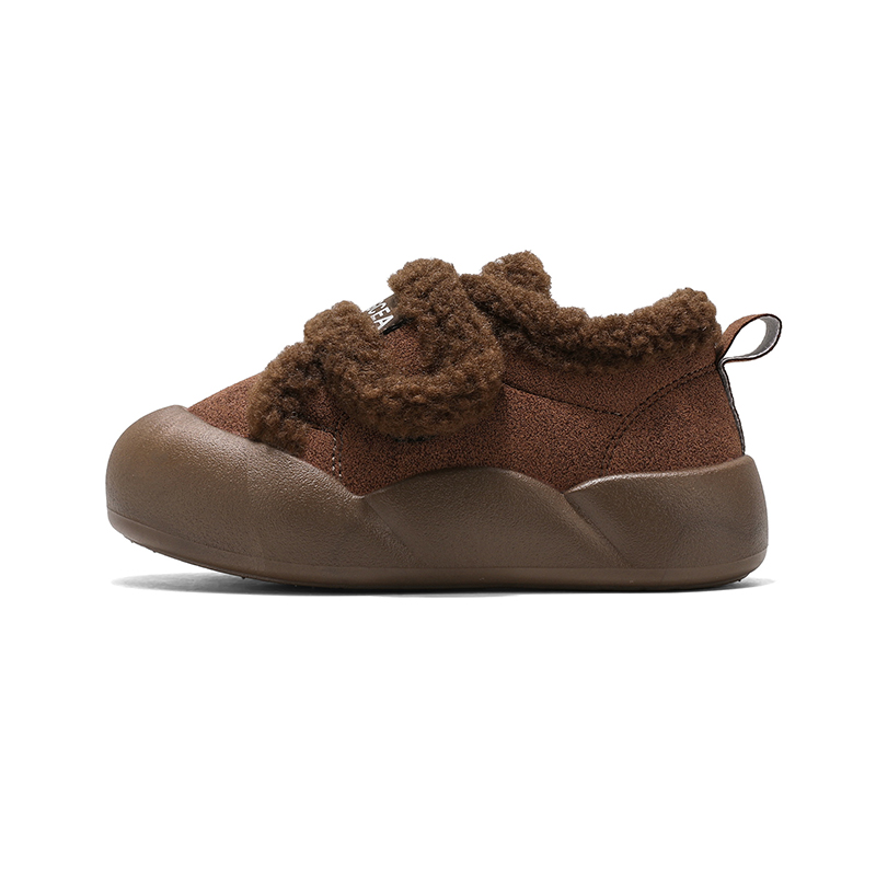 

Нескользящие и износостойкие теплые низкие детские кроссовки для повседневной жизни Wooden Rabbit, бургундия