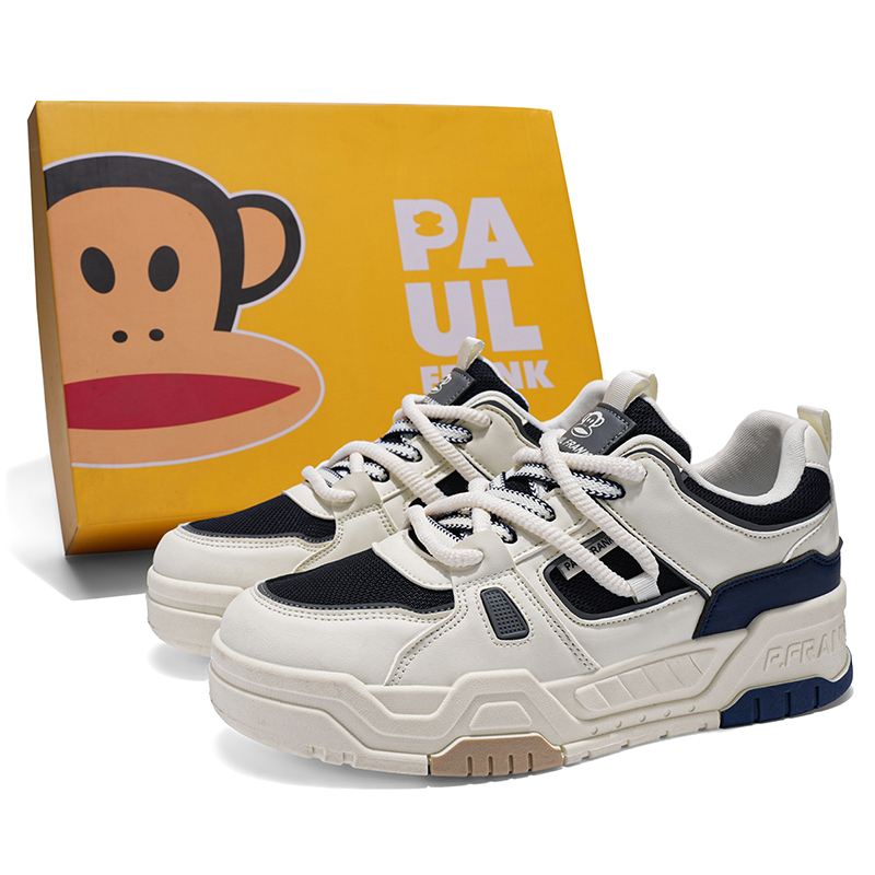

PAUL FRANK Скользоустойчивые дышащие низкие скейтерские кроссовки для мужчин с эффектом увеличения роста - темно-синие, цвет Dark Blue