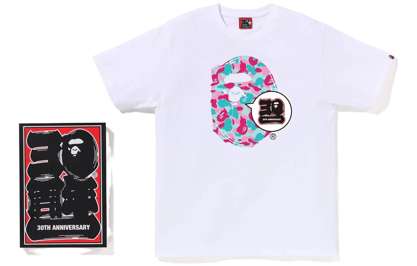 

Футболка Bape SS23 30th Anniversary Collection унисекс белая A Bathing Ape, белый