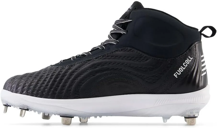 Мужские бейсбольные кроссовки New Balance FuelCell 4040 V7 Mid-Metal, белый/черный — фото 2