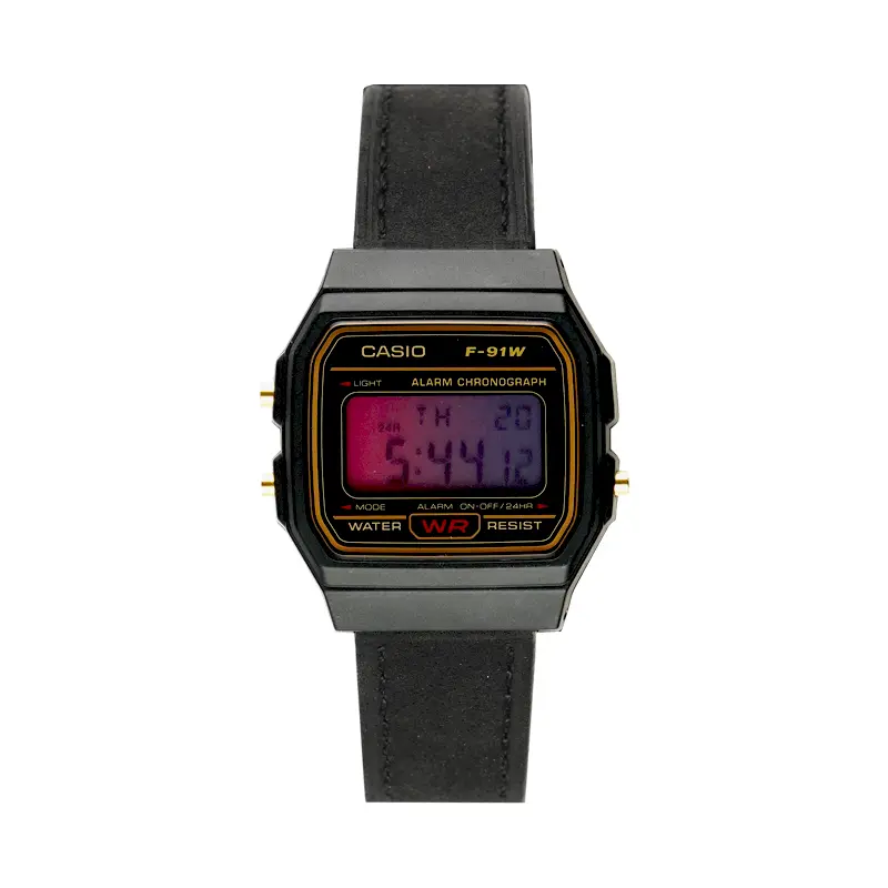 

CASIO Часы Retrofit Series Quartz Movement Leather Strap Watch Unisex Black Dial, Sunset Nightfall Black Dial (Seaside Path)