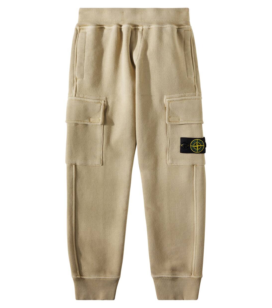 

Спортивные брюки Compass из хлопка Stone Island Junior, цвет natural beige