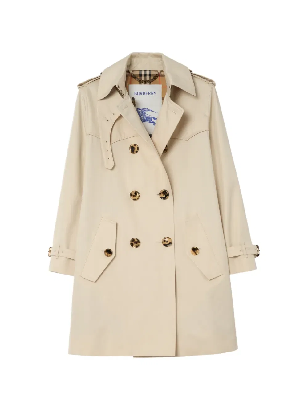 Тренч Burberry, летний, нейтральный, хлопок