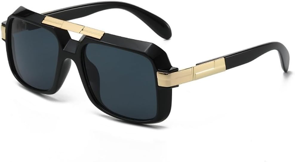 

Солнцезащитные очки прямоугольной формы для мужчин и женщин, с градиентными линзами, поликарбонатной оправой, золотистым покрытием и защитой от УФ-излучения UV400 HDUBFY, C1