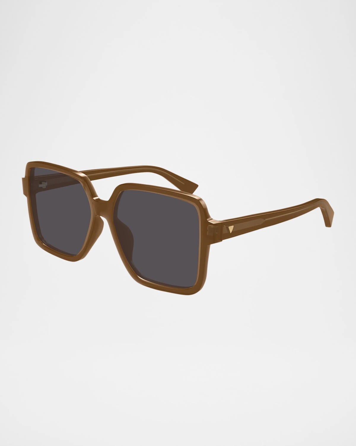

Крупногабаритные квадратные солнцезащитные очки из ацетата Bottega Veneta, цвет Shiny Transparent Brown