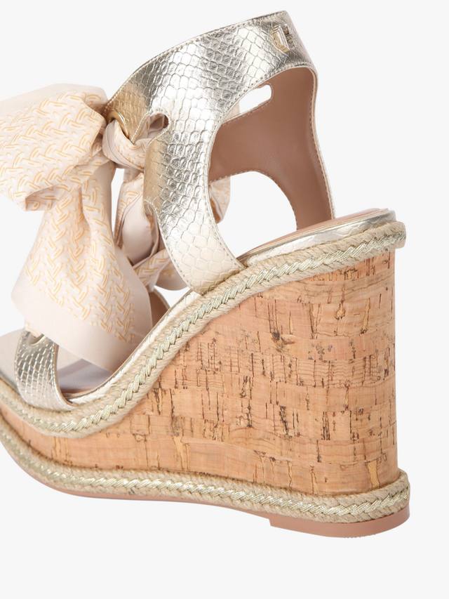Повседневные сандалии Sorrento с клиновидным каблуком Carvela, Gold/Multi — фото 4