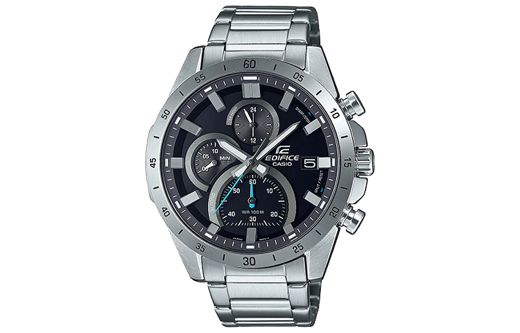 

CASIO Часы Men EDIFICE Black Watch EFR-571D-1AVU, Black Silver Watch Dial