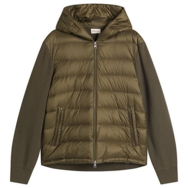 

Гибридная куртка с капюшоном на молнии Moncler, зеленый