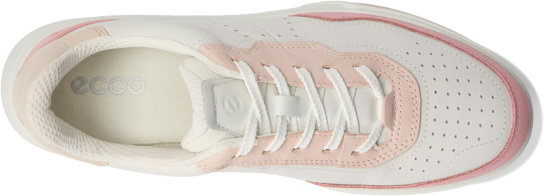 Кроссовки ECCO Street Court Sneaker, цвет Old Rose/White/Rose Dust — фото 2