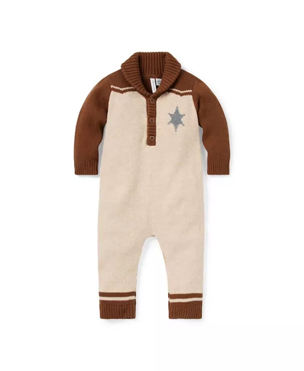 

Детский комбинезон-свитер в стиле вестерн для малышей. Janie And Jack, коричневый