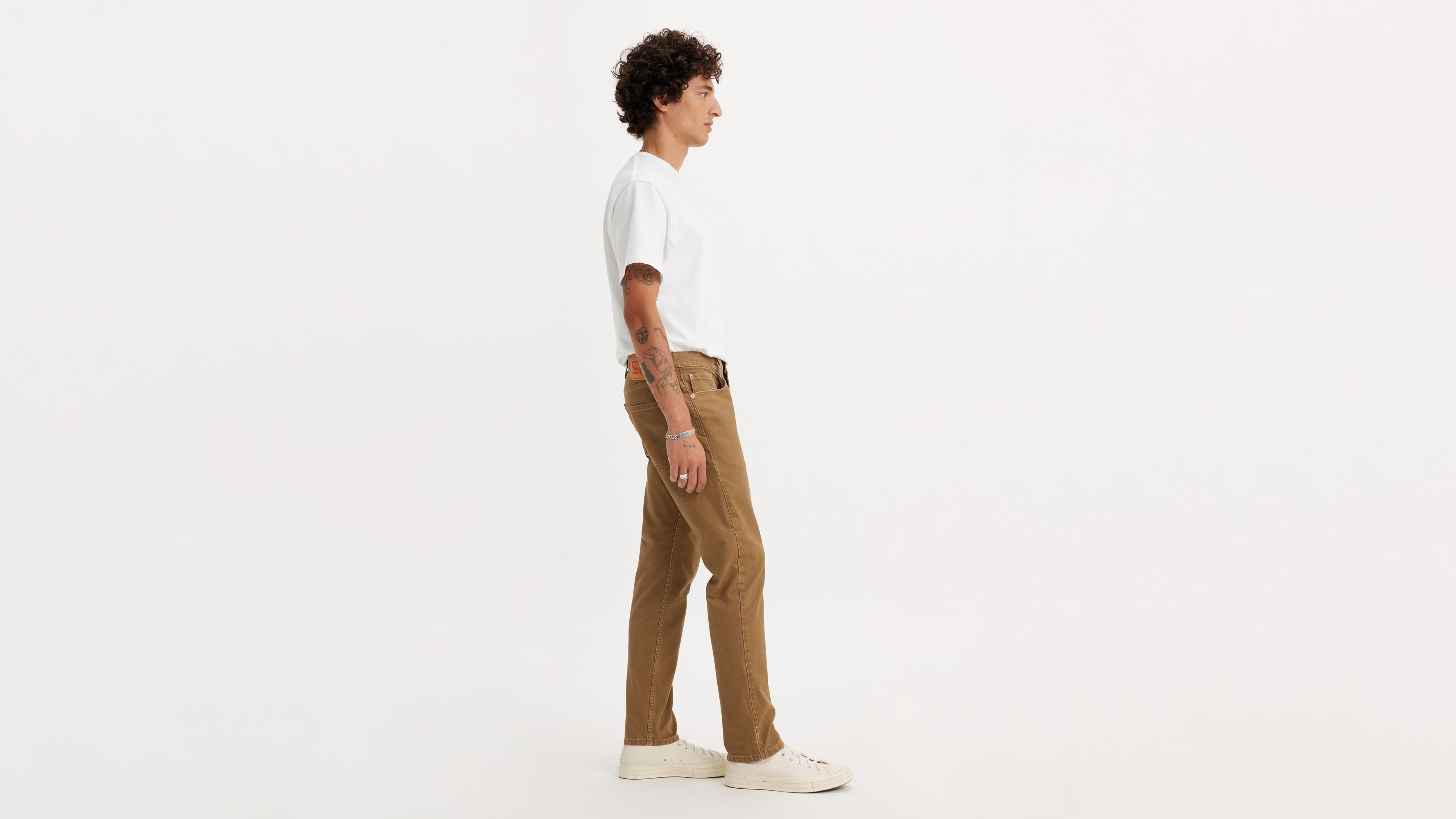 

502 Зауженные мужские джинсы Levi's, цвет Otter - Brown - Stretch