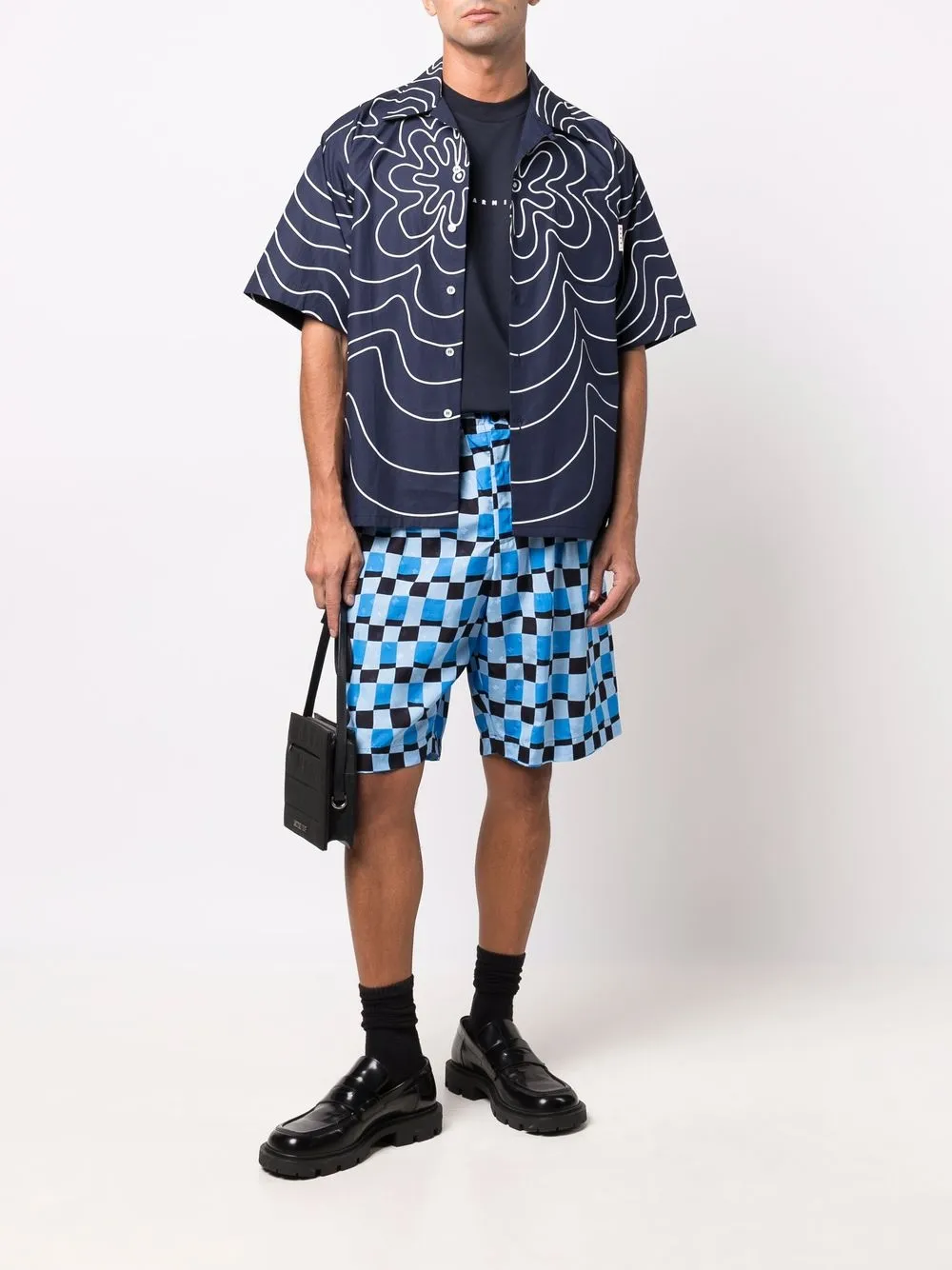 

Футболка с логотипом Marni, синий