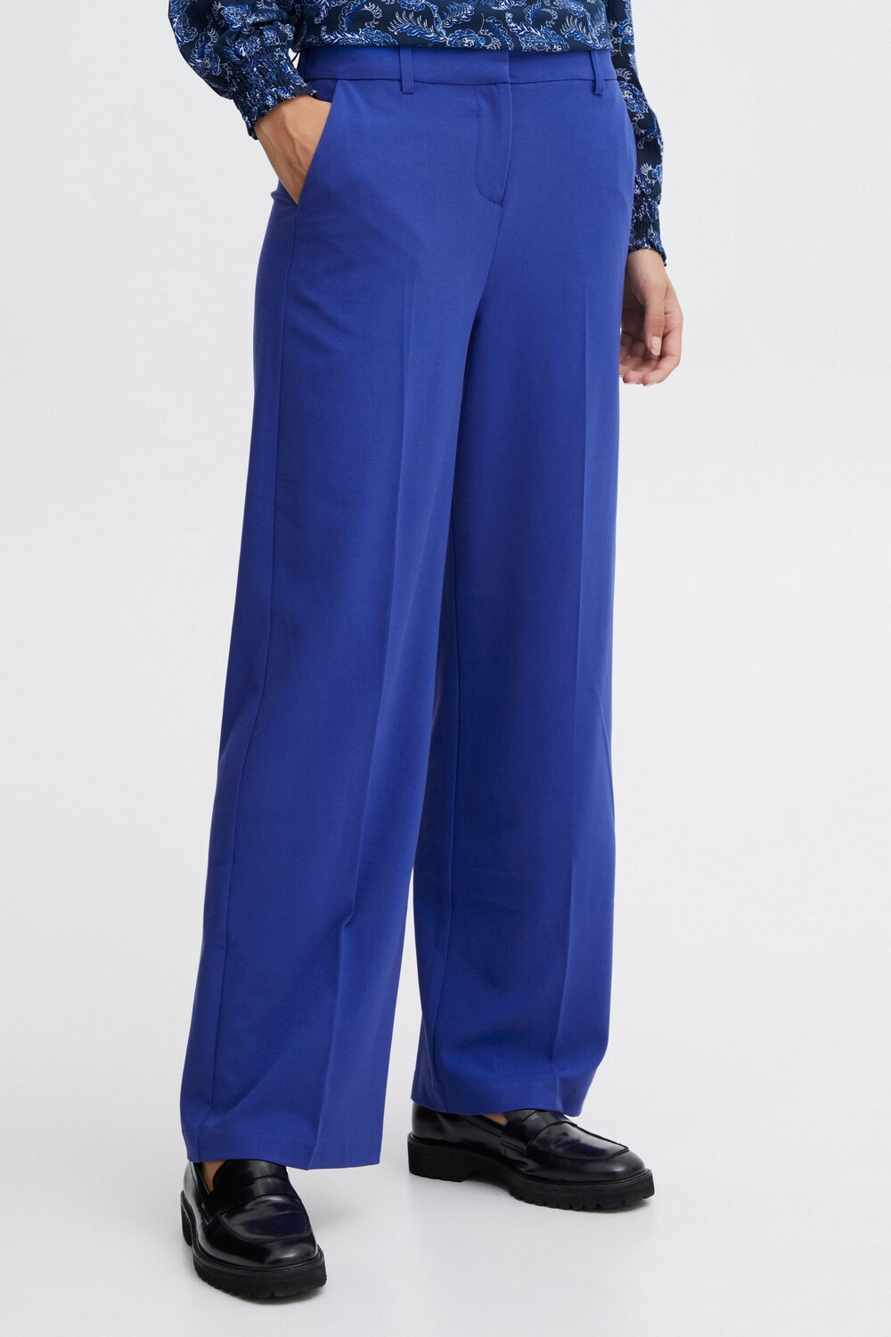 

Брюки b.young Bundfaltenhose BYDANTA WIDE LEG PANTS 2 20806640, синий