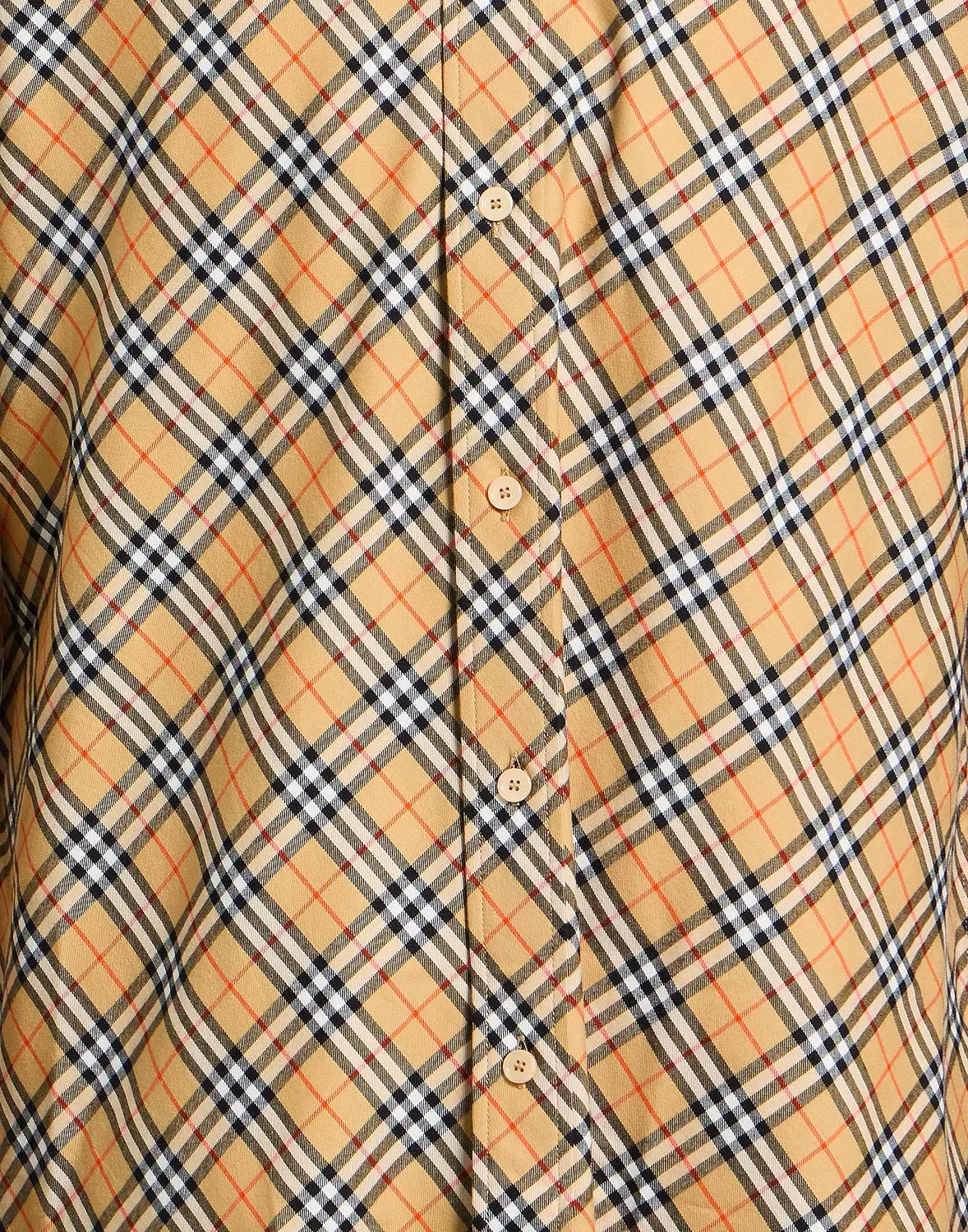 Рубашка Burberry с принтом, regular-fit, верблюжий — фото 4