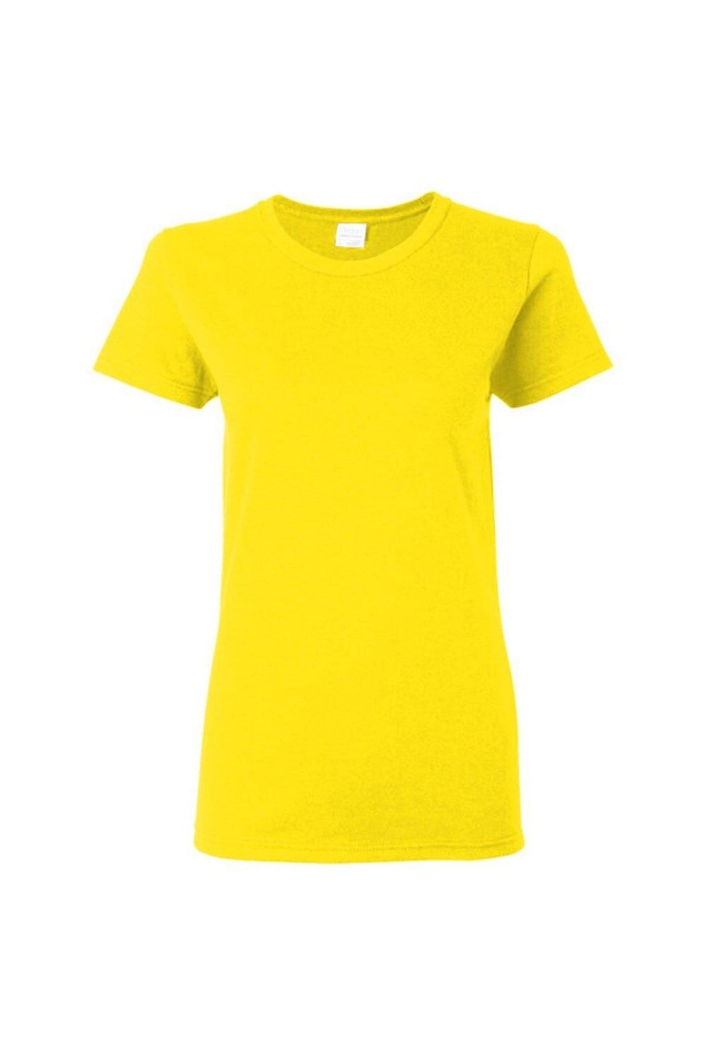 

Футболка Missy Fit из плотного хлопка с короткими рукавами Gildan, желтый