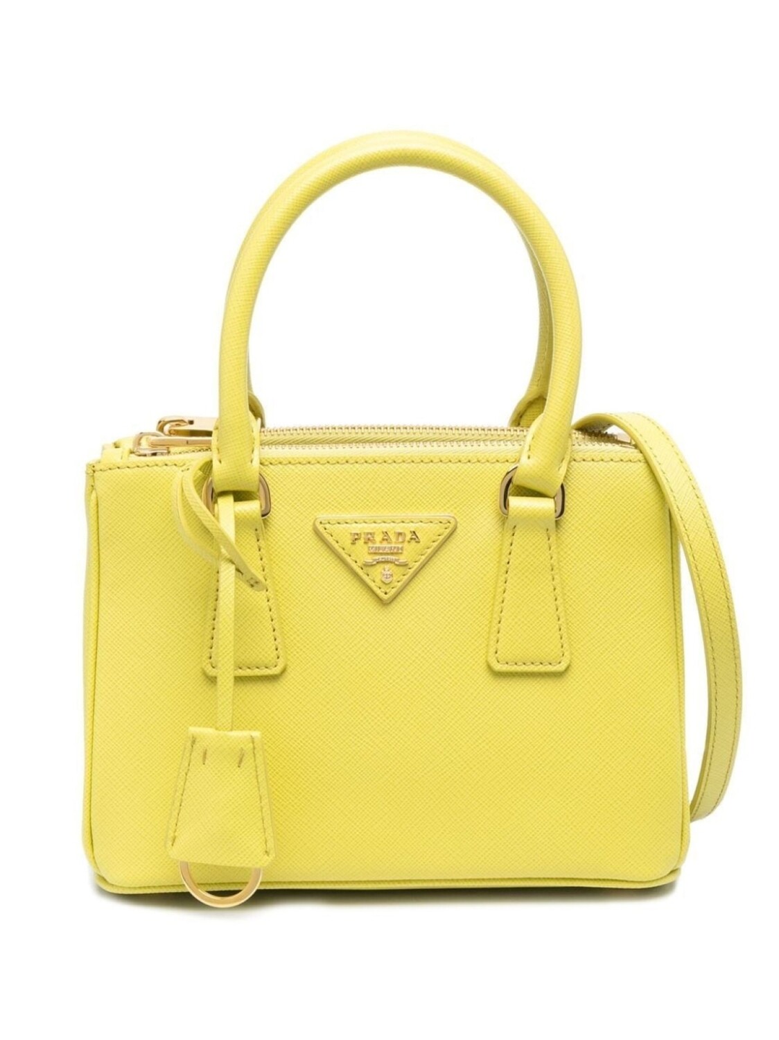 

Мини-сумка Prada Galleria из сафьяновой кожи, желтый