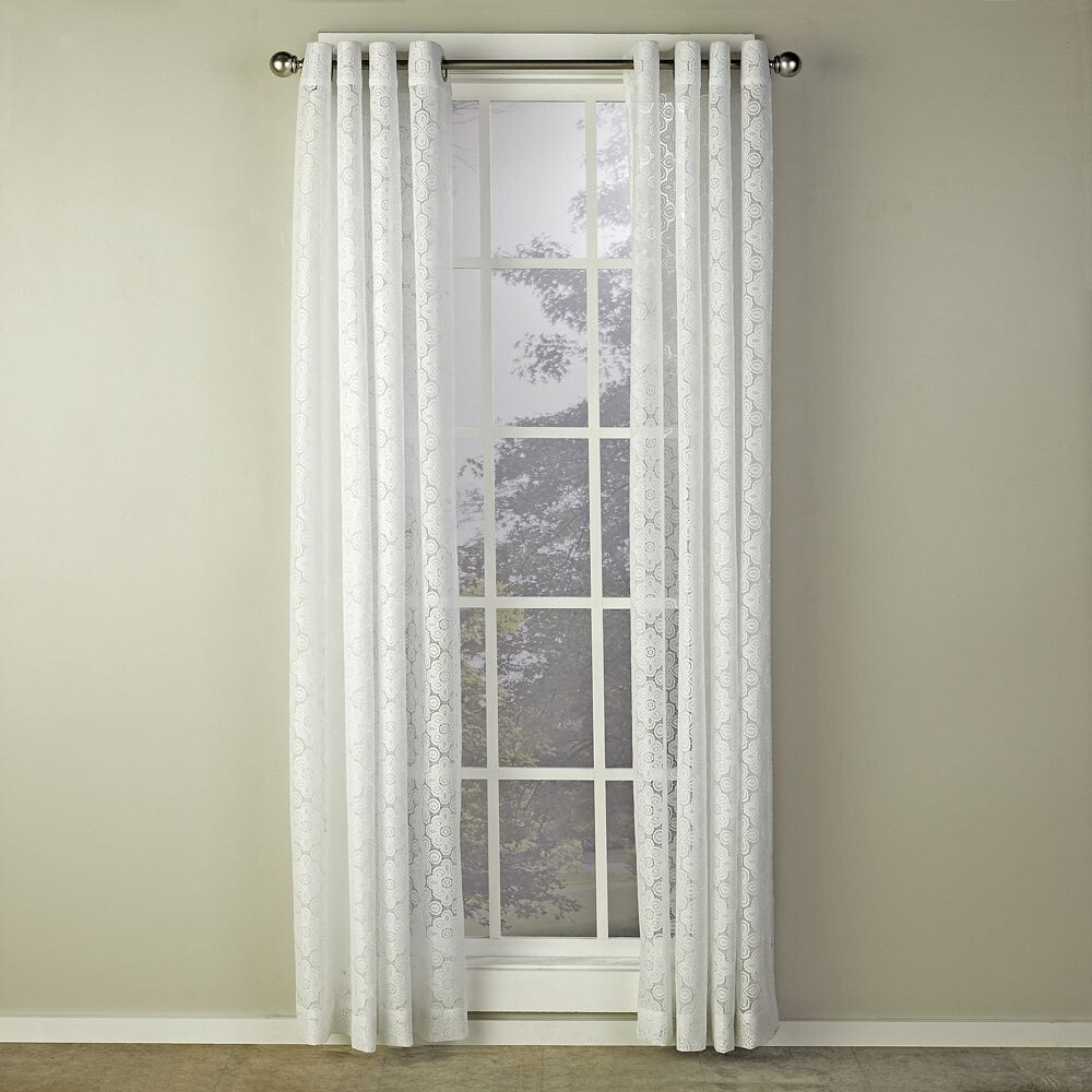 

SKL Home Kismet Кружевная оконная занавеска, белый
