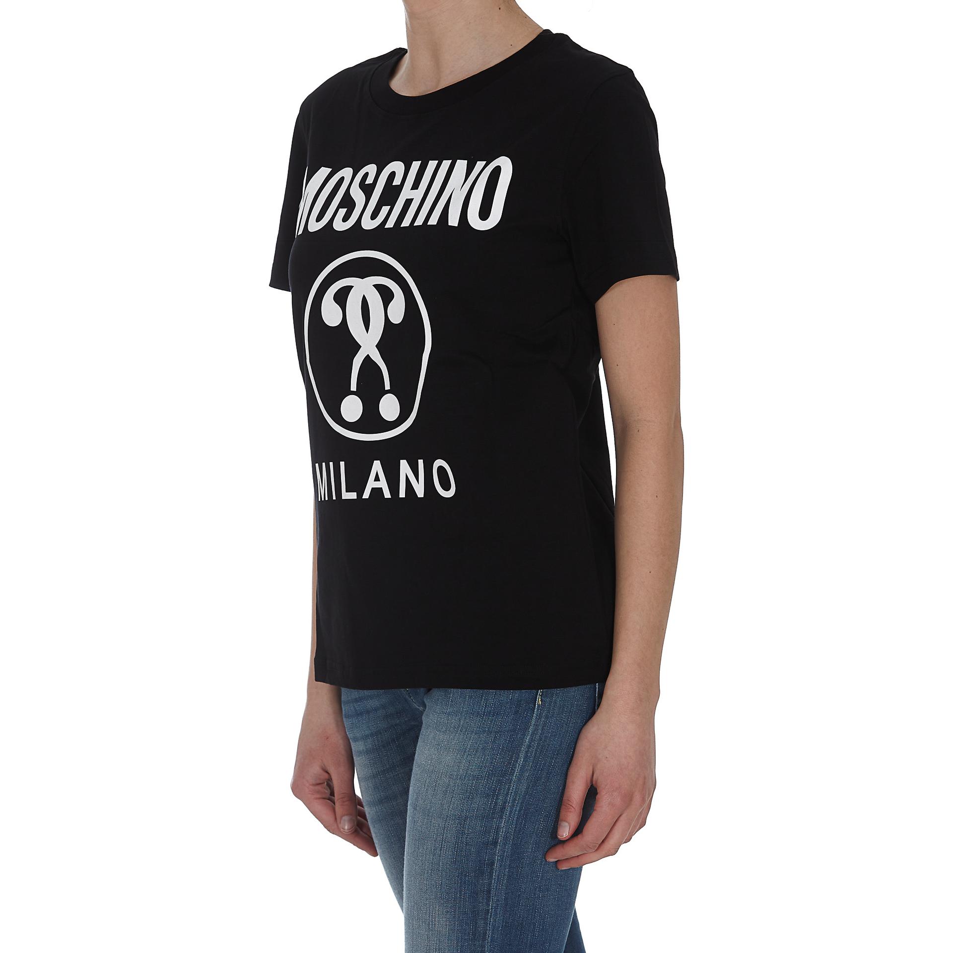 

Футболка обычная женская черная MOSCHINO