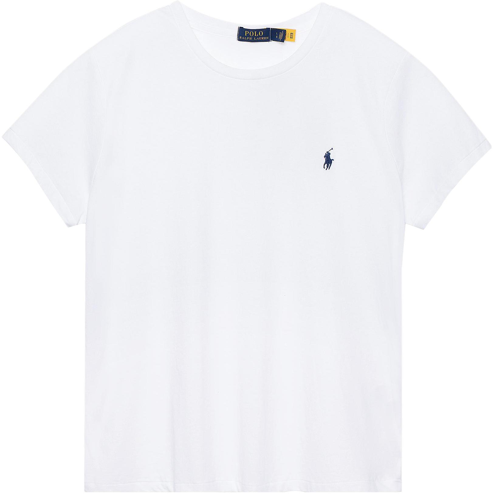 

Футболка с круглым вырезом и вышивкой «Пони» Polo Ralph Lauren, белый