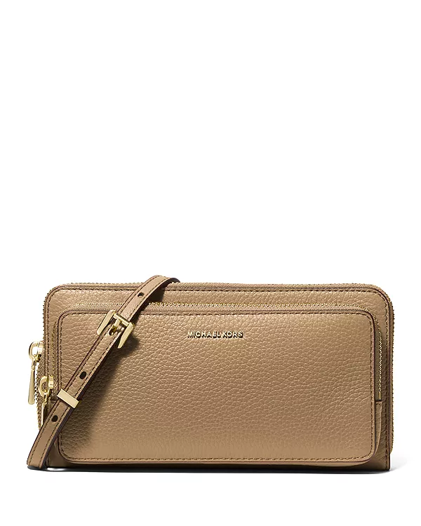 

Большая континентальная сумка через плечо в стиле «джет-сет» Michael Kors, бежевый