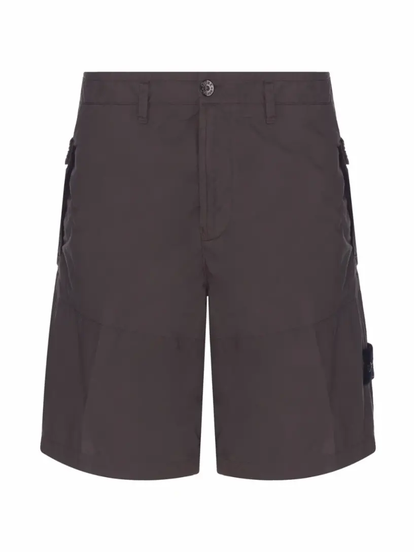 

Шорты-бермуды с логотипом Stone Island, черный
