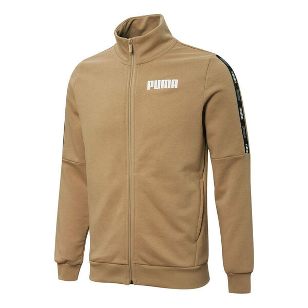 

Куртка tape french terry full-zip sweatshirt 'brown' Puma, коричневый