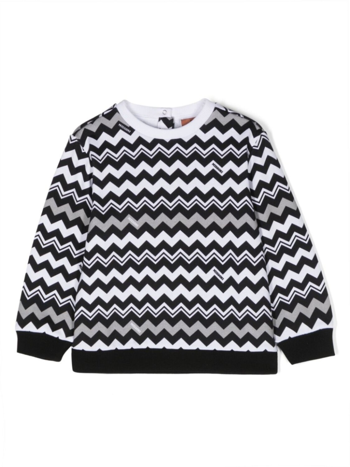 

Missoni Kids толстовка с узором зигзаг, черный