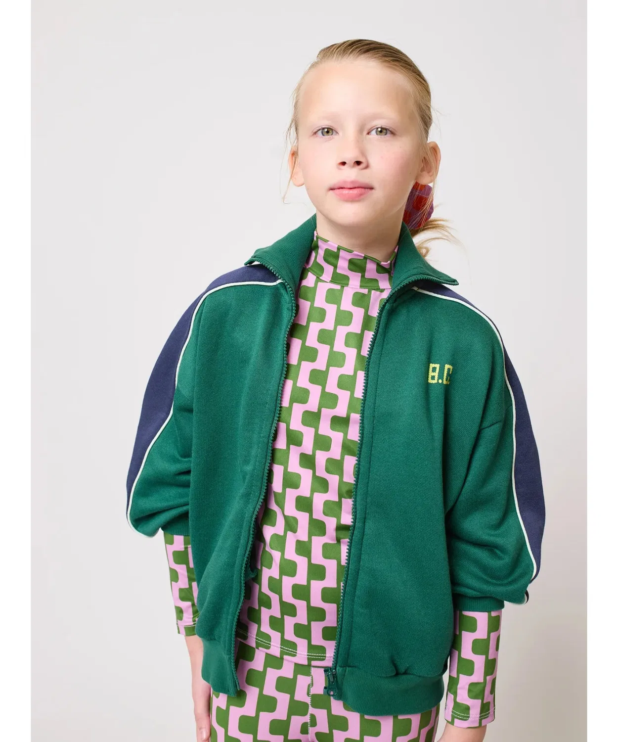 Толстовка спортивная BOBO CHOSES BC tracksuit jacket, тёмно-зелёная — фото 3