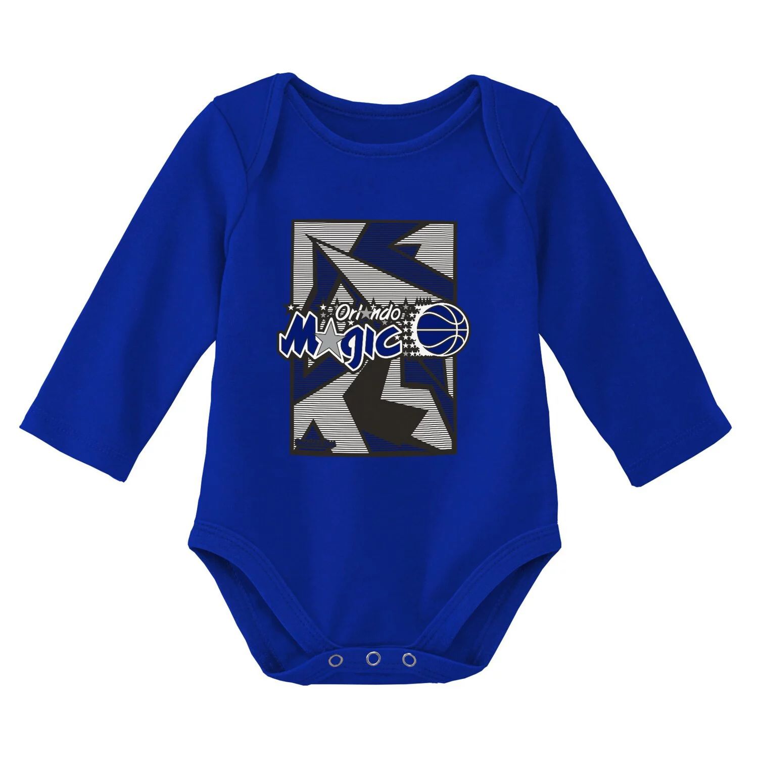 Классическое боди из твердой древесины для младенцев Mitchell & Ness черного/синего цвета и комплект вязаной шапки с манжетами Unbranded — фото 2